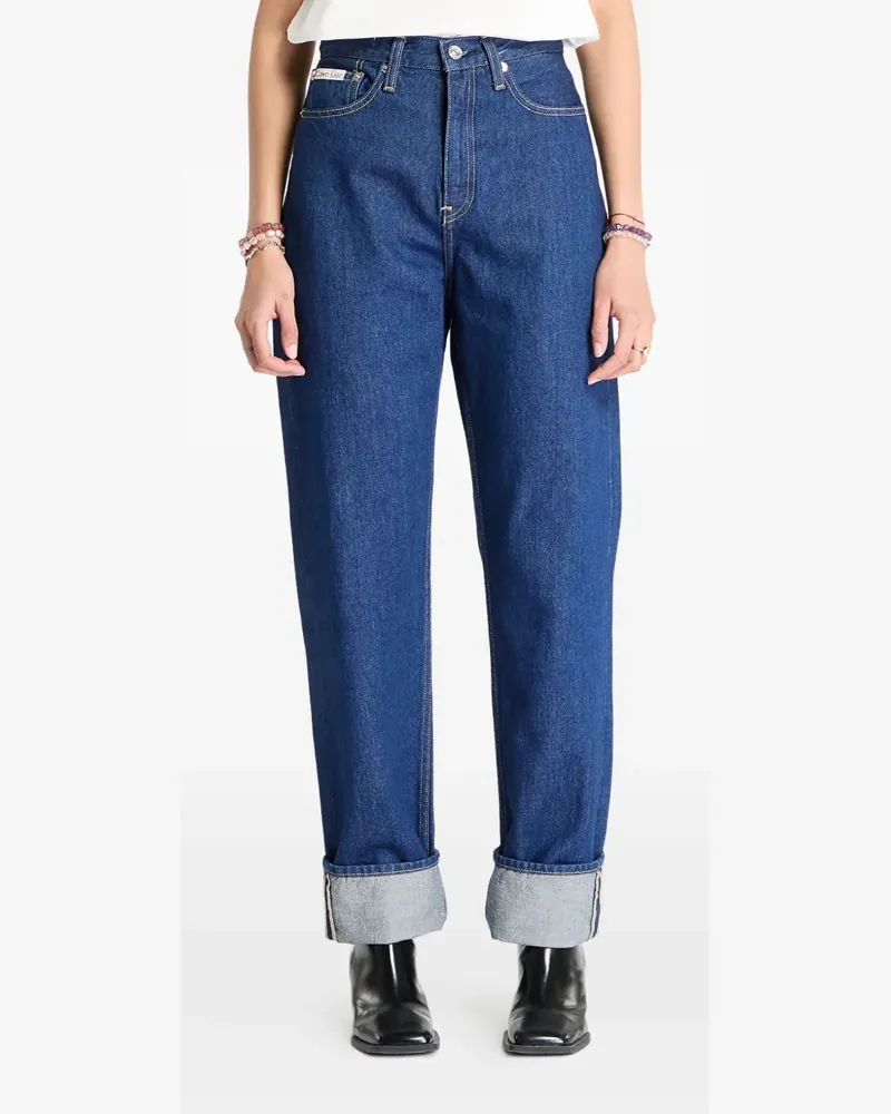 Calvin Klein Jeans mit hohem Bund - Blau Blau