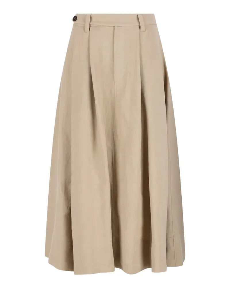 Brunello Cucinelli Midirock mit Falten - Nude Nude