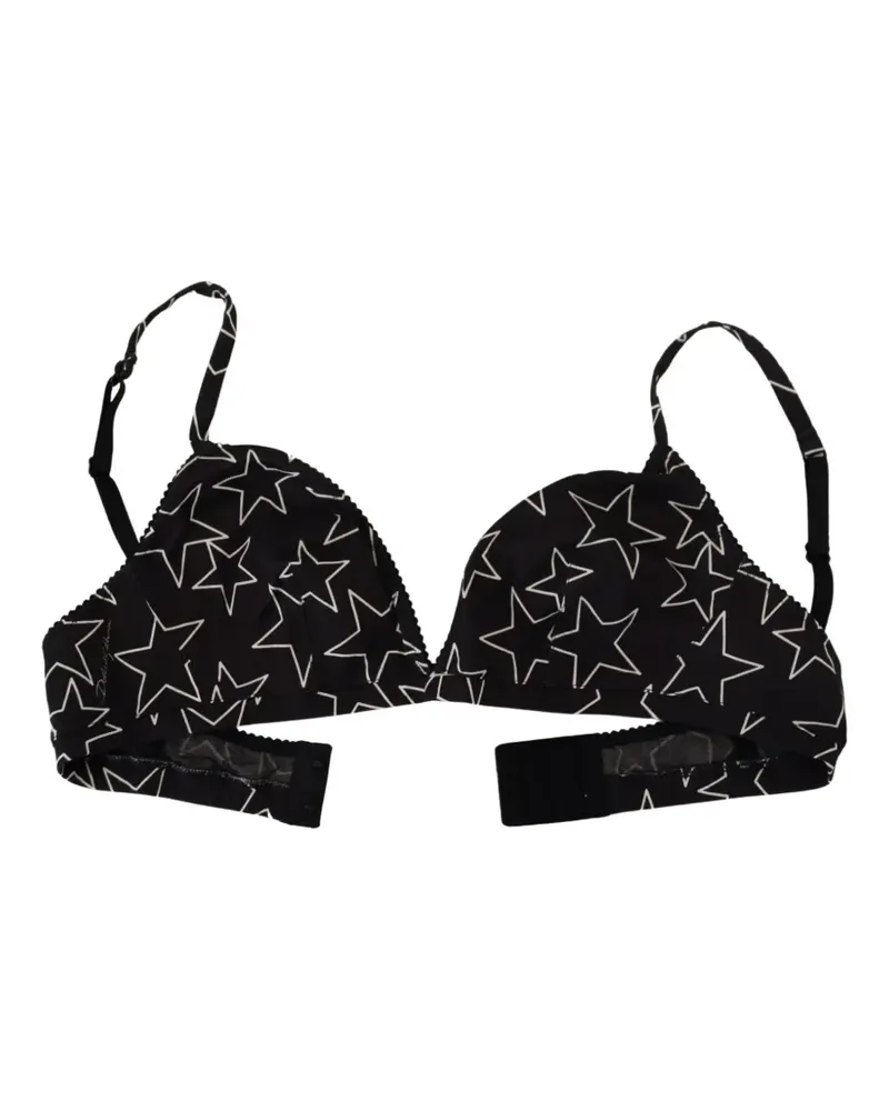 Dolce & Gabbana Triangel-BH mit Sternprint - Schwarz Schwarz