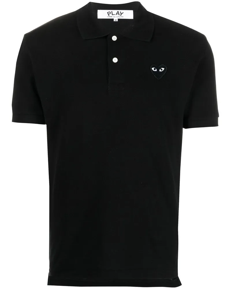 Comme des Garçons Poloshirt mit Logostickerei - Schwarz Schwarz