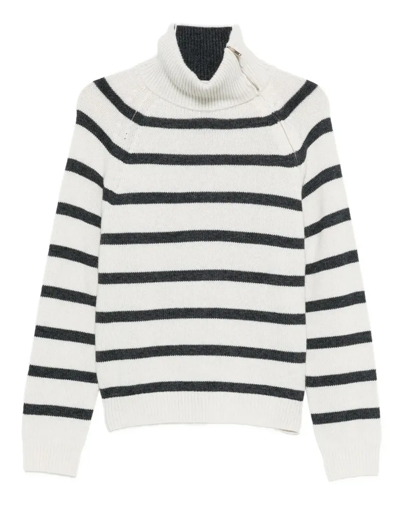 Semicouture striped roll-neck sweater - Weiß Weiß