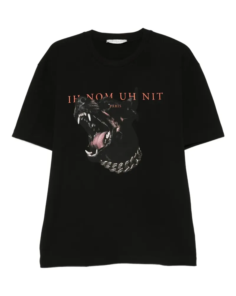 IH NOM UH NIT T-Shirt mit Hunde-Print - Schwarz Schwarz