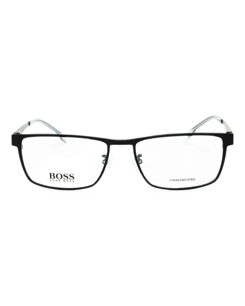 HUGO BOSS rectangle-frame glasses - Schwarz Schwarz