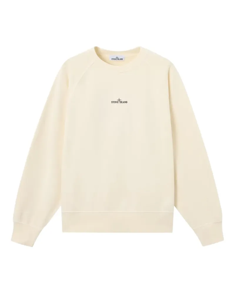Stone Island logo-print long-sleeve sweater - Weiß Weiß