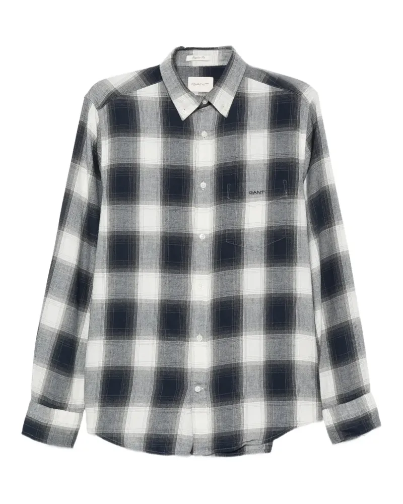 Gant Kariertes Windblown Flanellhemd - Blau Blau