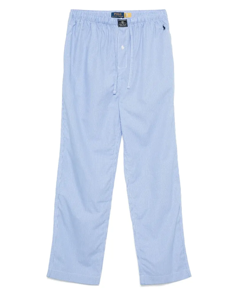 Ralph Lauren Pyjama-Hose mit Polo Pony - Blau Blau
