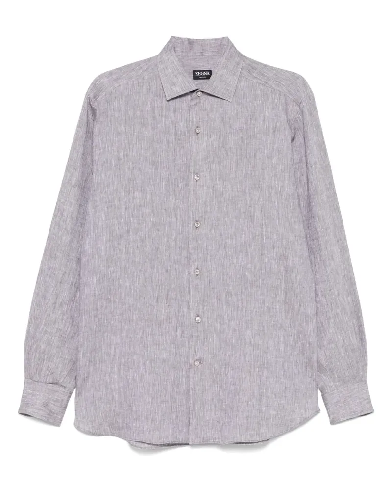 Ermenegildo Zegna Oasi Lino Hemd - Grau Grau