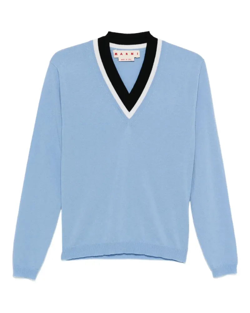 Marni Pullover mit V-Ausschnitt - Blau Blau
