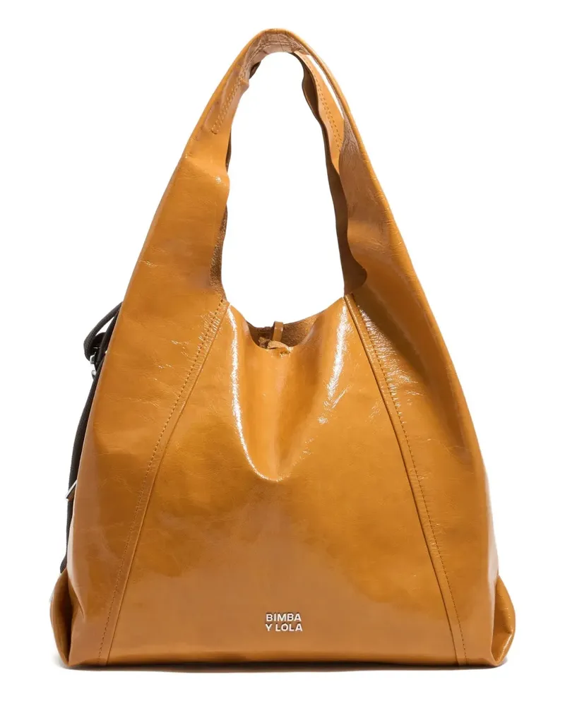 BIMBA Y LOLA Große Paper Schultertasche - Orange Orange