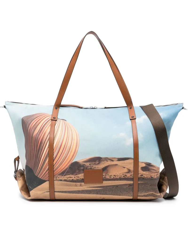 Paul Smith Signature Stripe Balloon Reisetasche Blau