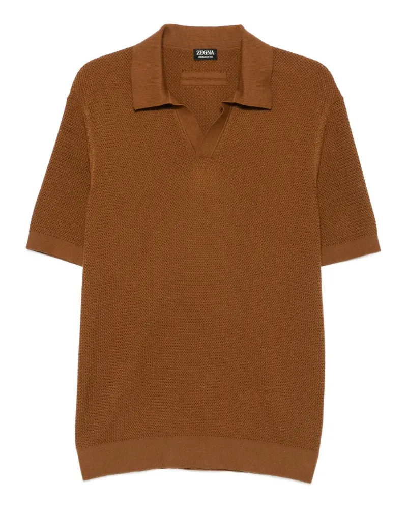 Ermenegildo Zegna waffle-knit T-shirt - Braun Braun