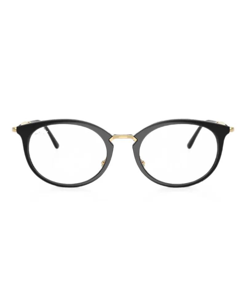 Ray Ban Brille mit rundem Gestell - Schwarz Schwarz