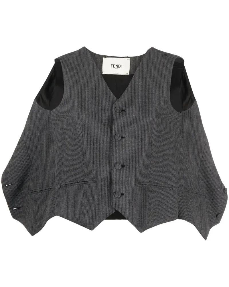 Fendi Weste im Deconstructed-Look - Grau Grau