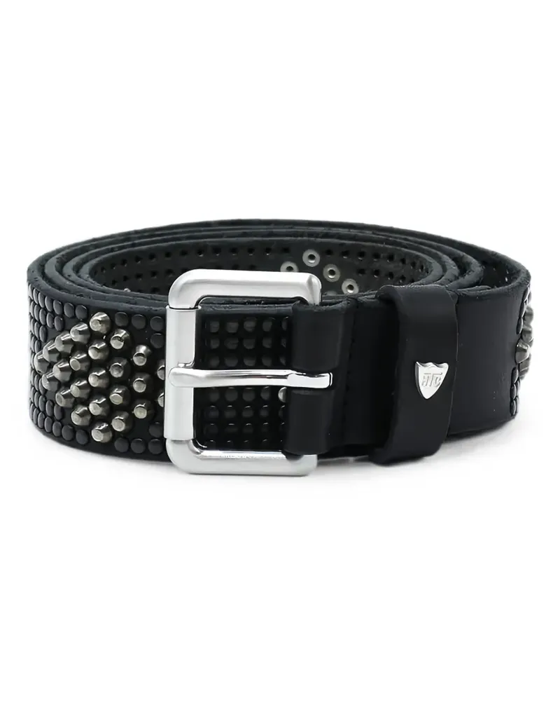 HTC Hollywood Trading Company Tory studded leather belt - Schwarz Schwarz