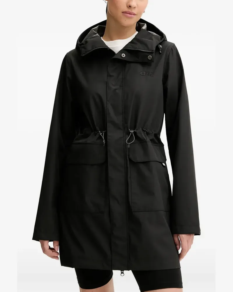Picture Geraldeen drawstring hooded jacket - Schwarz Schwarz