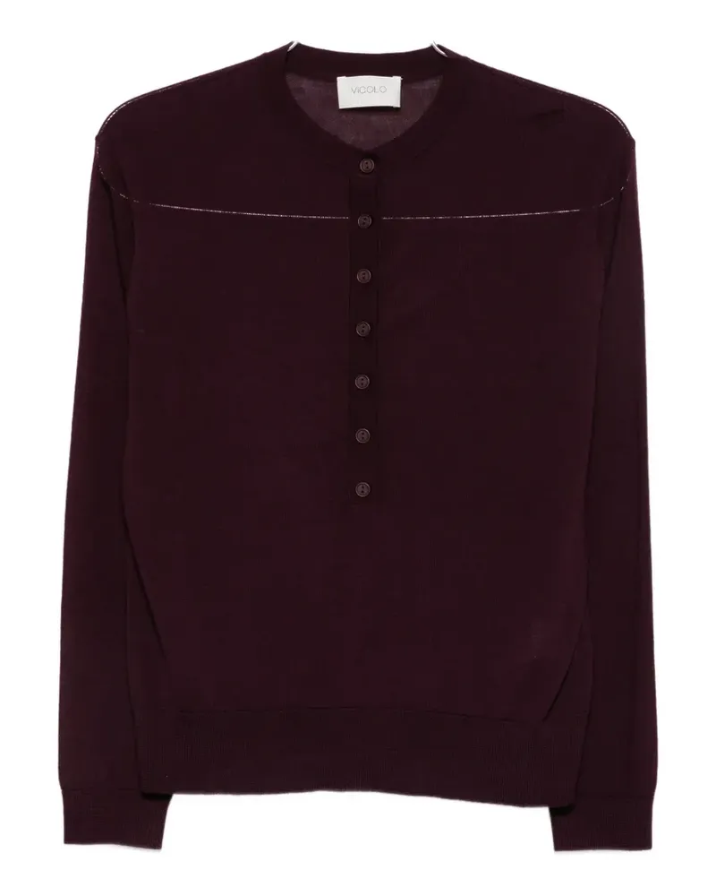 VICOLO button-placket sweater - Rot Rot