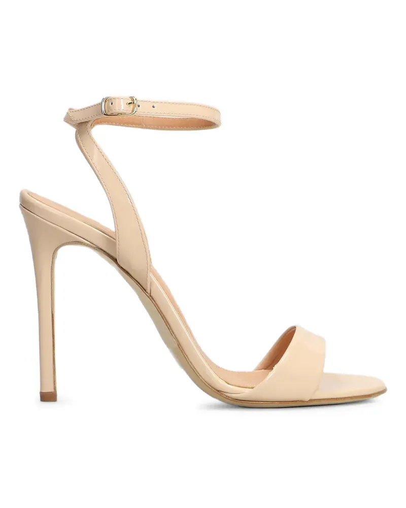 The Seller patent-leather ankle-strap sandals - Nude Nude
