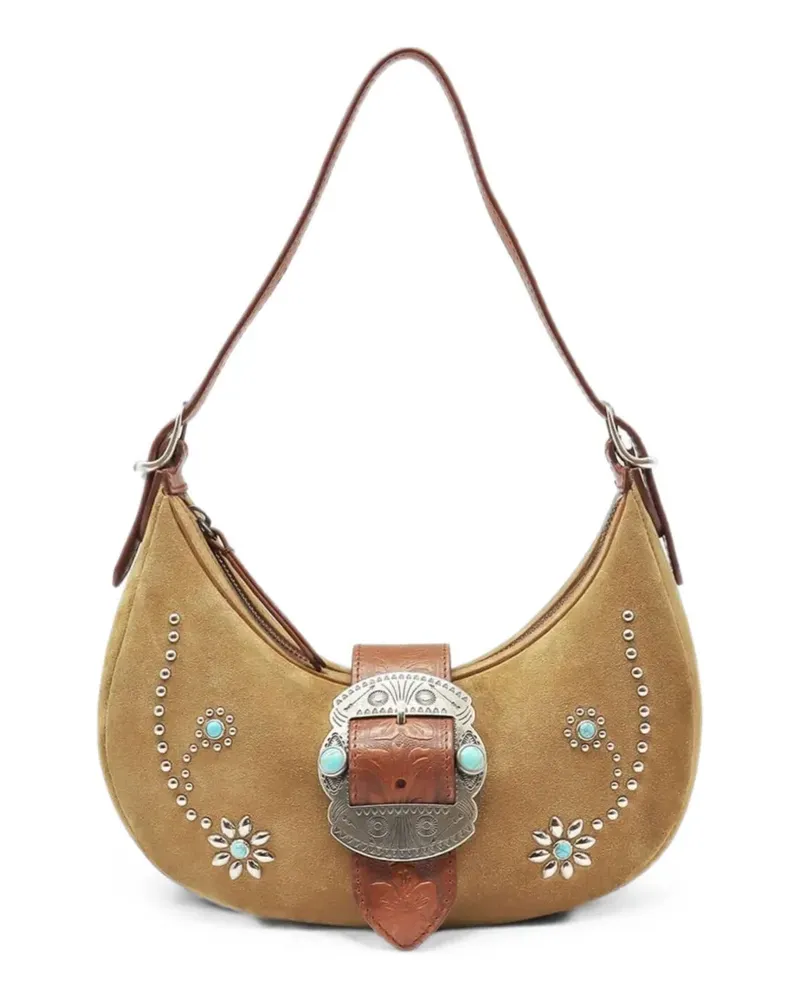 HTC Hollywood Trading Company Sheryl suede shoulder bag - Braun Braun
