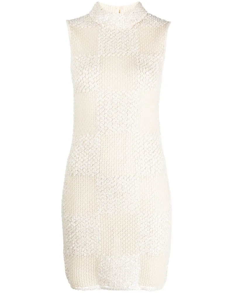 Casablanca Paris Strickkleid mit Pailletten - Nude Nude