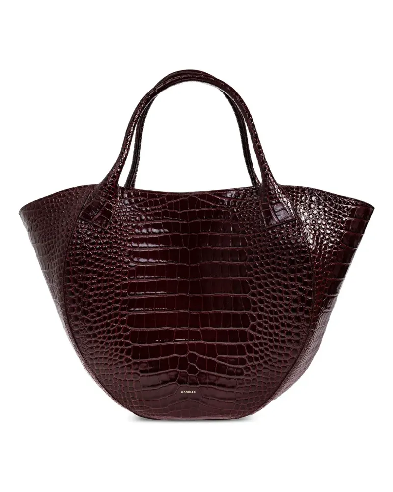 WANDLER Mia Tote Bag mit Kroko-Effekt - Rot Rot