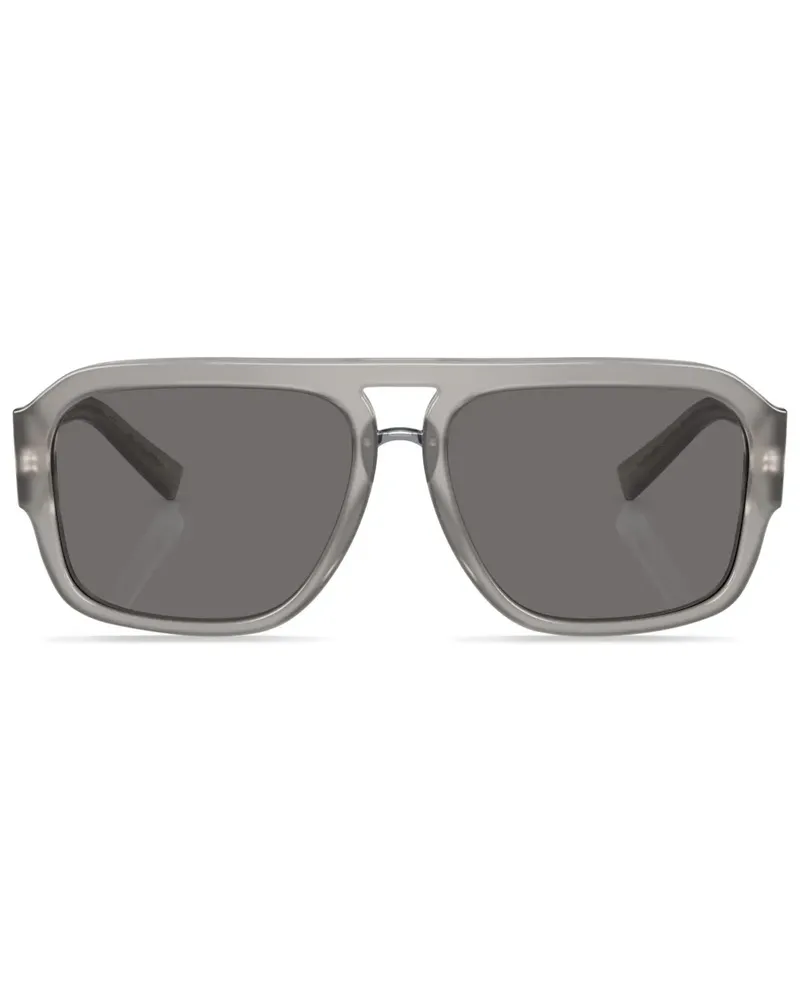 Dolce & Gabbana Sonnenbrille mit rundem Gestell - Grau Grau
