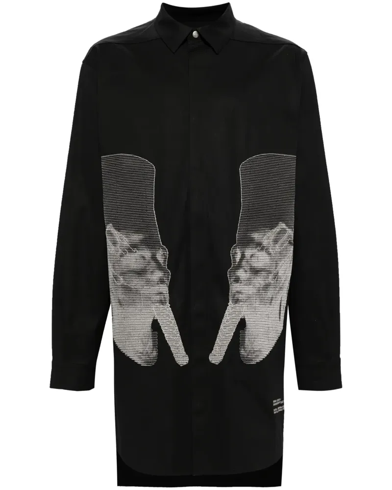 Rick Owens Jumbo Hemdjacke - Schwarz Schwarz