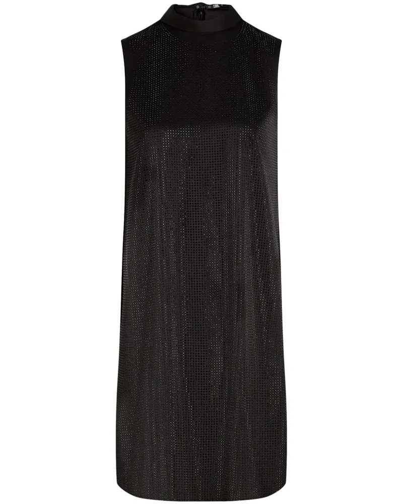 Karl Lagerfeld Lockeres Kleid mit Strass - Schwarz Schwarz