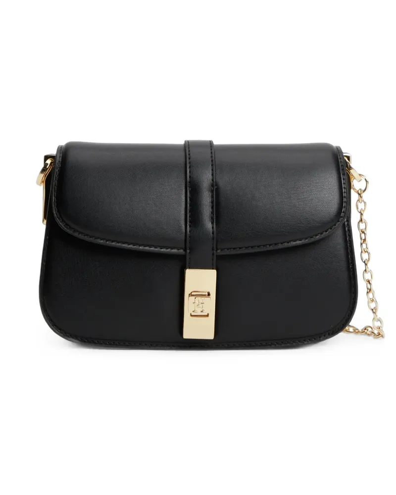 Tommy Hilfiger Schultertasche mit Kettenriemen - Schwarz Schwarz