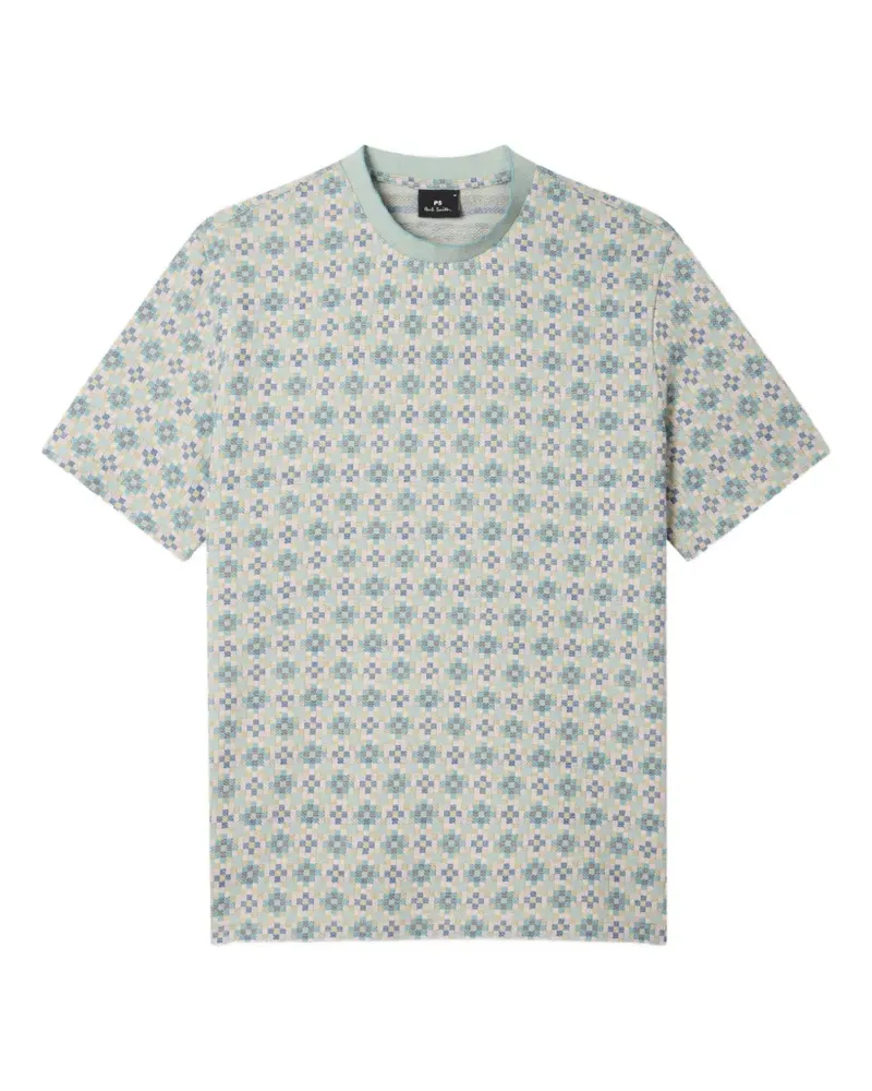 Paul Smith Geo Tile patterned short-sleeve T-shirt - Blau Blau