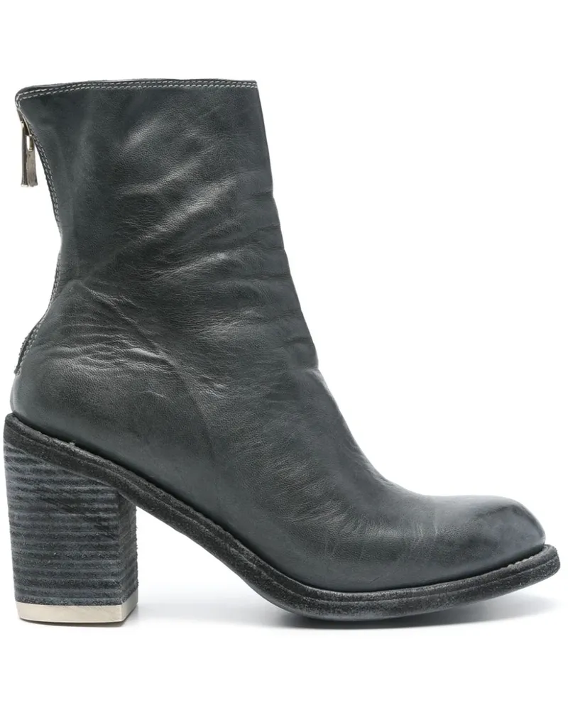 GUIDI Stiefeletten aus Leder 85mm - Blau Blau