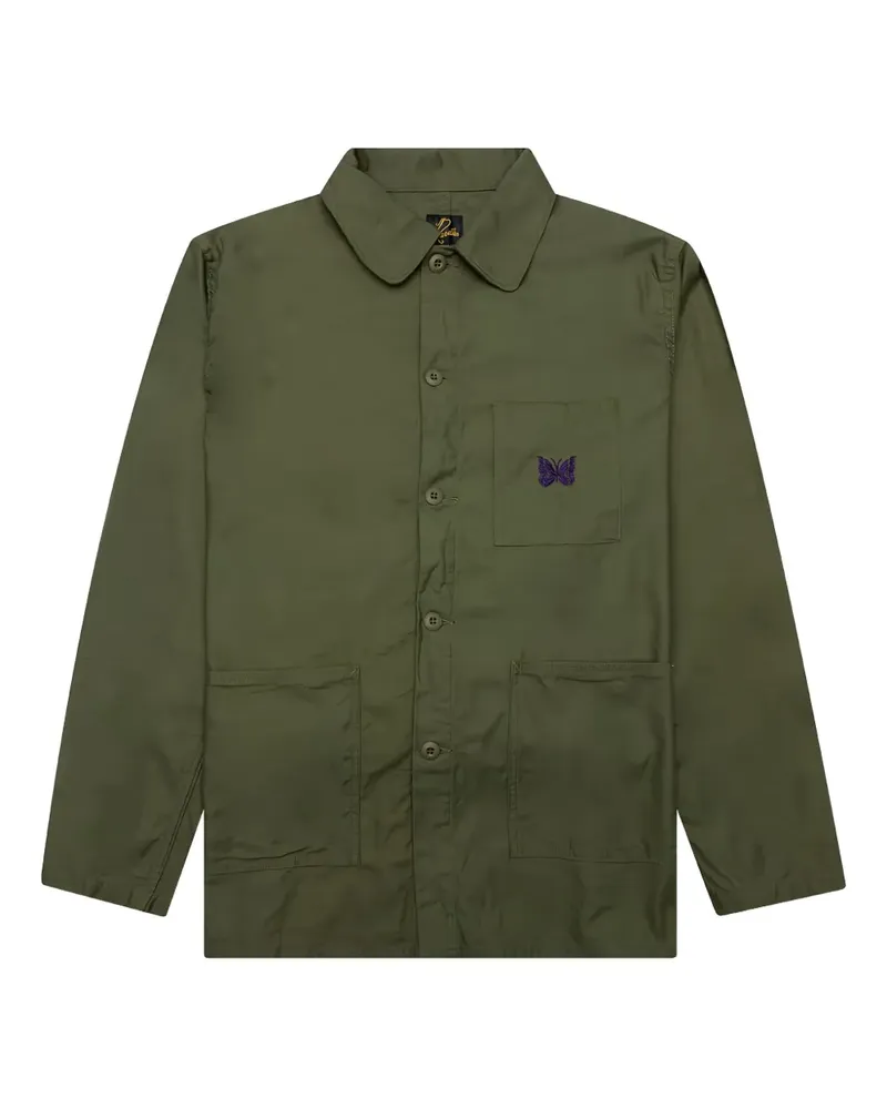 NEEDLES Overall-Jacke mit Schmetterlingsstickerei - Grün Grün