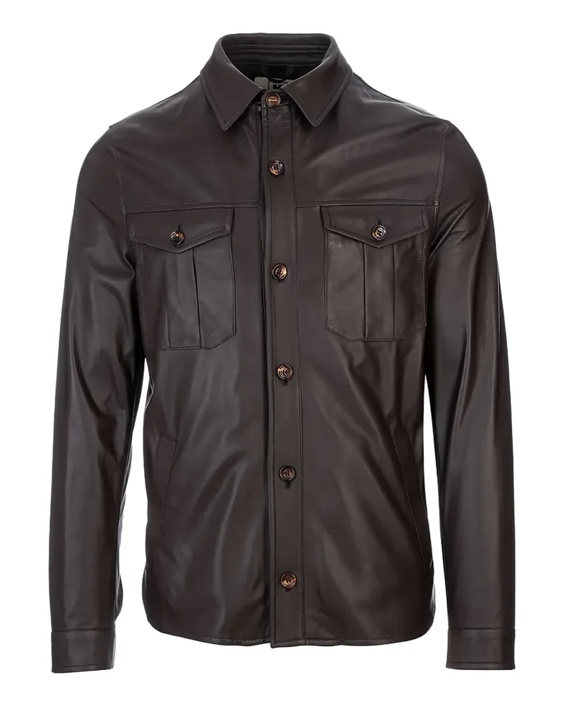 KIRED Hemdjacke mit Klappentasche - Braun Braun