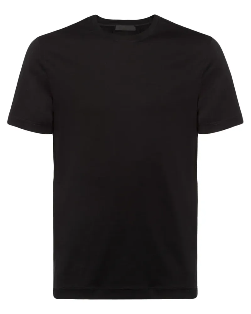 Prada T-Shirt mit rundem Ausschnitt - Schwarz Schwarz