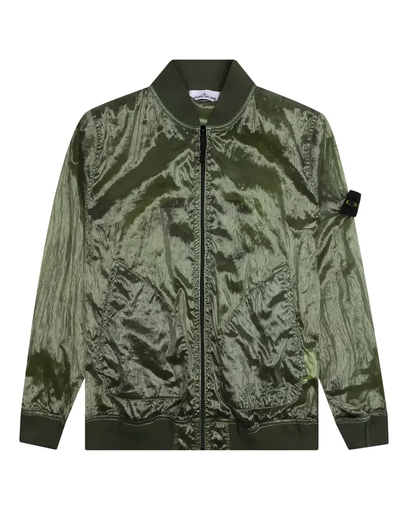 Stone Island Bomberjacke mit Kompass-Patch - Grün Grün
