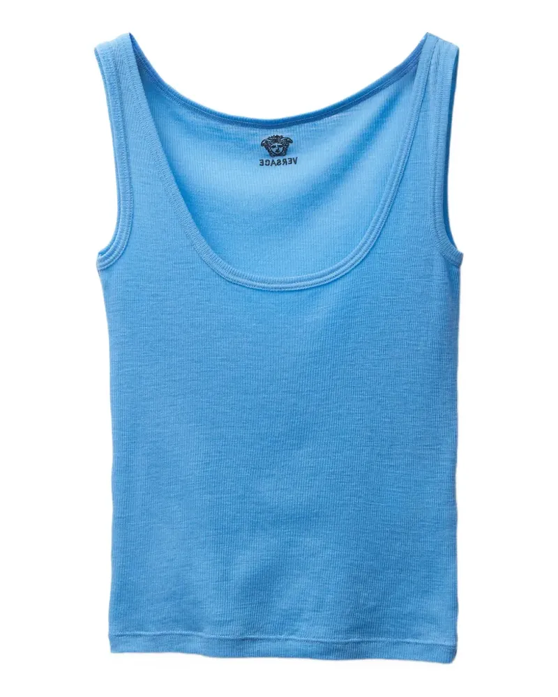 Versace Geripptes Top - Blau Blau