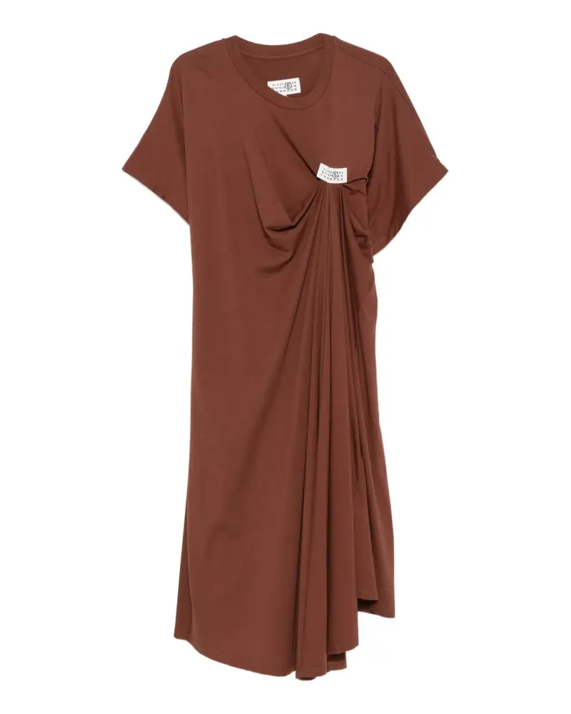 Maison Margiela Kleid mit Logo - Braun Braun