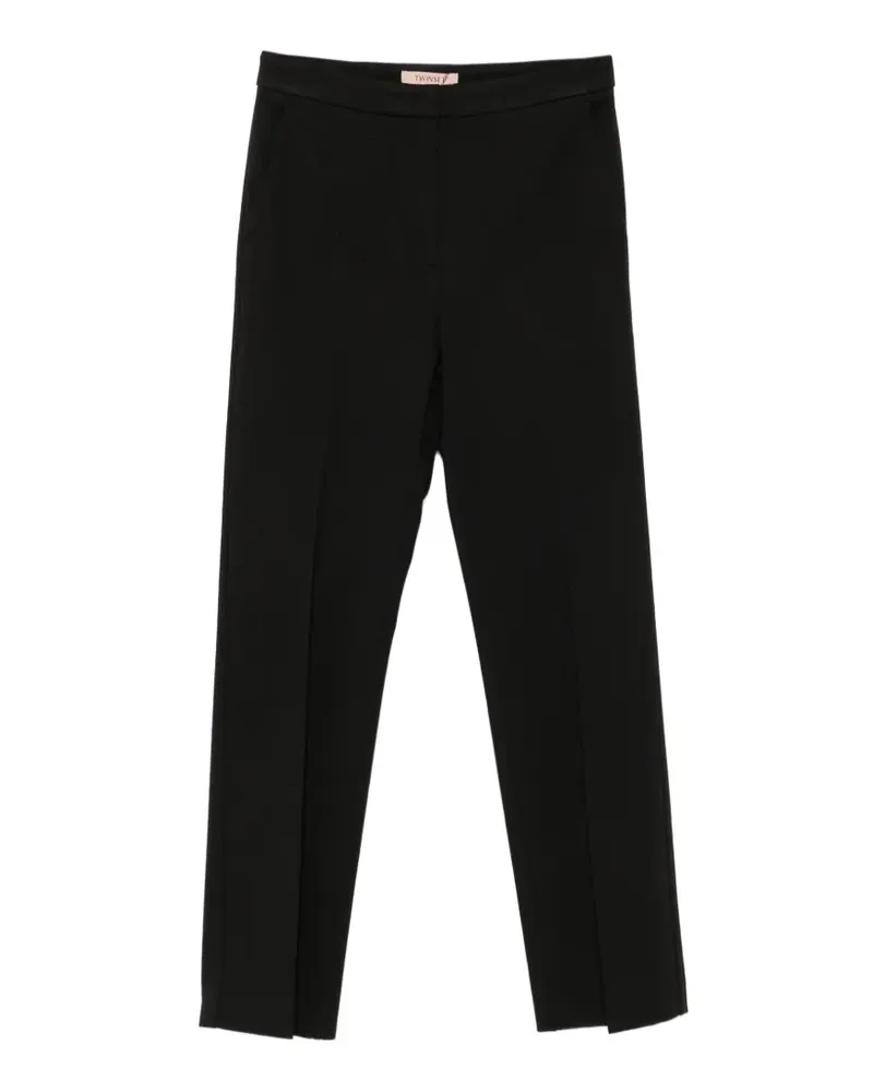 Twin-Set Gerade Hose mit verdecktem Verschluss - Schwarz Schwarz