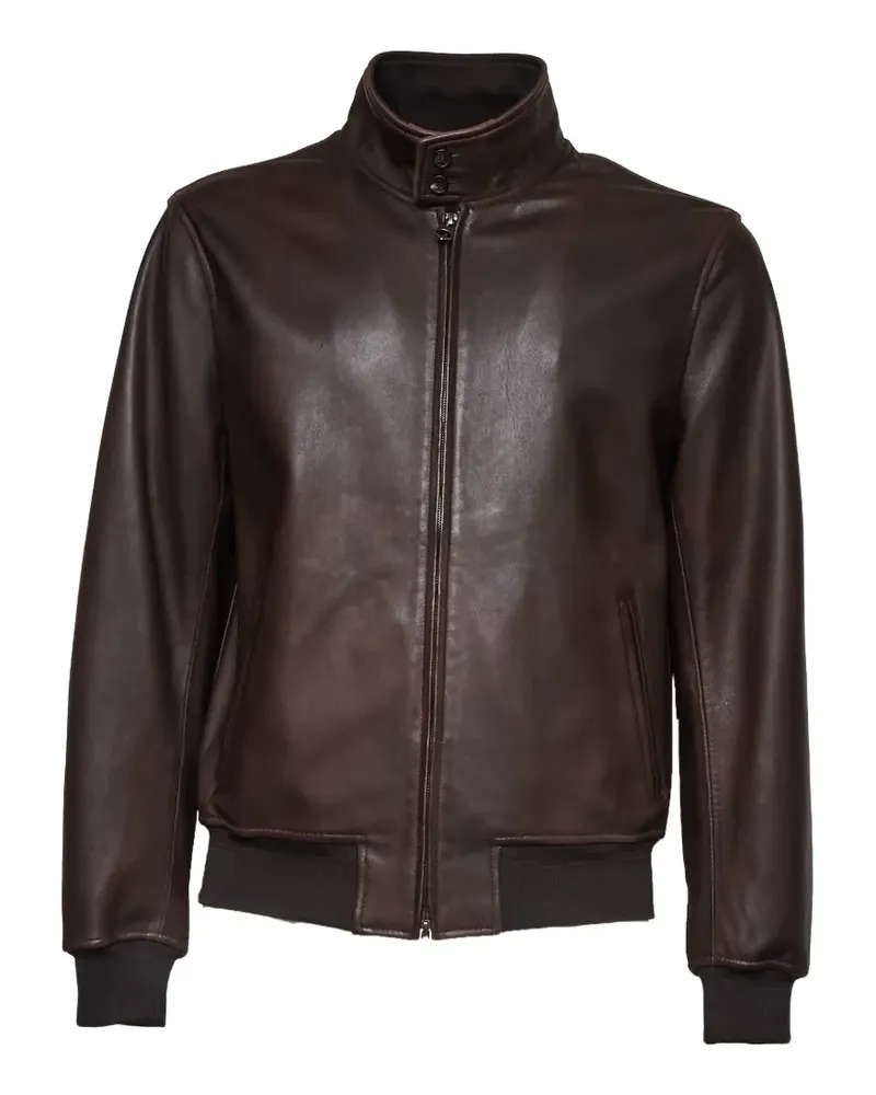 Stewart zip-up collar jacket - Braun Braun