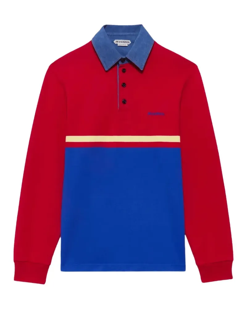 J.W.Anderson Poloshirt in Colour-Block-Optik - Rot Rot