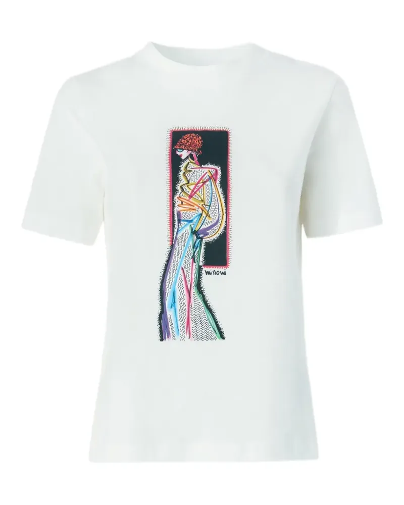 Missoni T-Shirt mit grafischem Print - Weiß Weiß