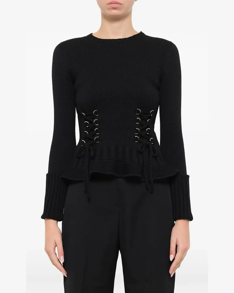 Alexander McQueen Pullover mit Schnürung - Schwarz Schwarz
