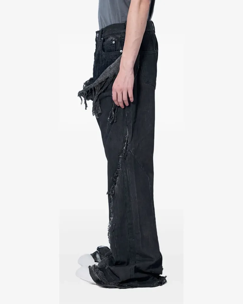 DRKSHDW by Rick Owens Distressed-Jeans mit ausgefransten Kanten - Schwarz Schwarz