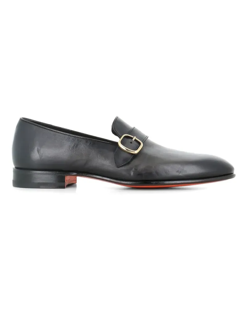 Santoni buckled monk shoes - Schwarz Schwarz