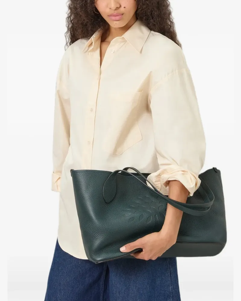 Mulberry Tree pebbled leather large tote bag - Grün Grün
