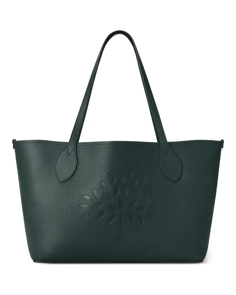 Mulberry Große Tree Tote Bag aus gekörntem Leder - Grün Grün