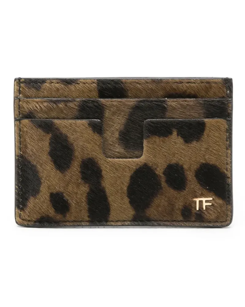 Tom Ford Kartenetui mit Logo-Applikation - Braun Braun