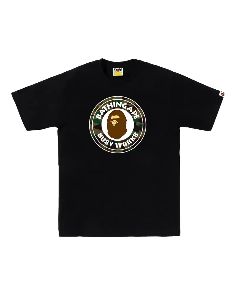 BAPE 1st Camo Busy Works T-Shirt - Schwarz Schwarz