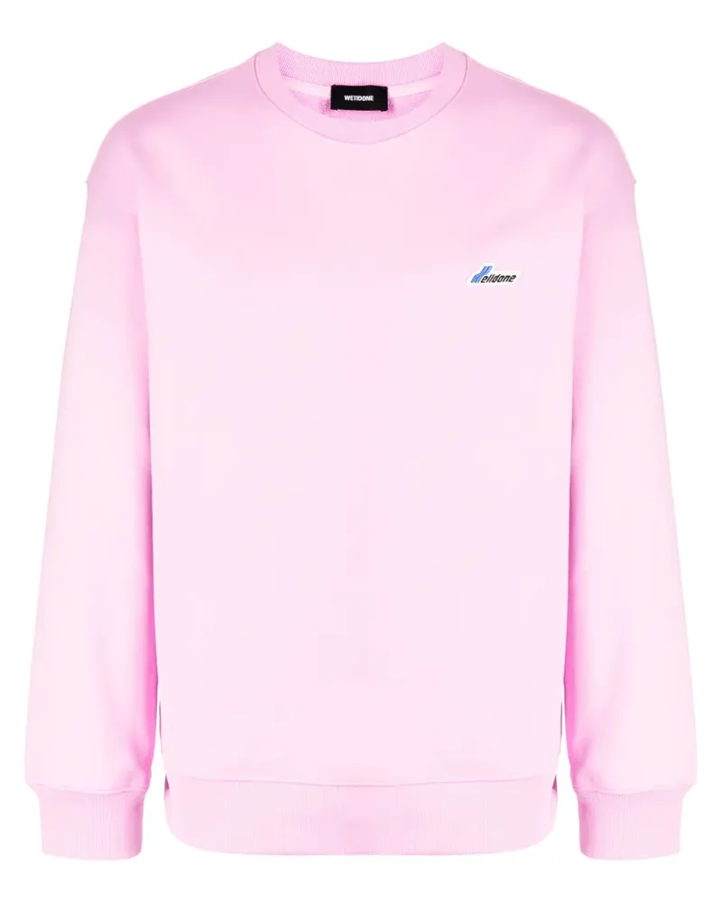 WE 11 DONE Sweatshirt mit Logo-Patch - Rosa Rosa