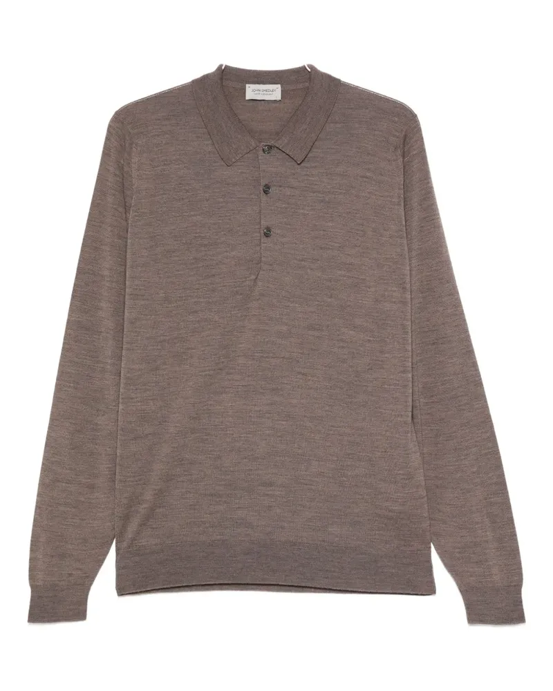John Smedley long-sleeved polo shirt - Braun Braun