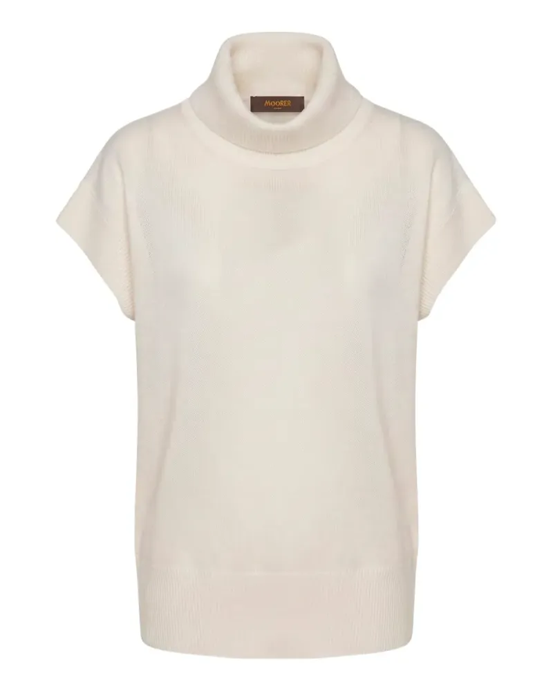 MOORER Alessia Pullover mit Rollkragen - Weiß Weiß
